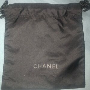 CHANEL Classic Black Satin Pouch